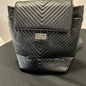 MC Jagger Black Quilted Backpack NEW-never used